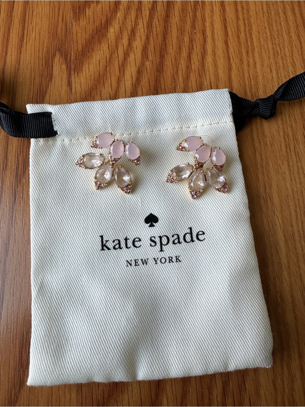 Kate Spade Pink Crystal Petal Cluster Earrings